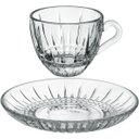 Ver mais imagens de Jogo 6 Peças Xícara de Vidro 35ml Transparente 10x6x5cm Café Chá Expresso Alça