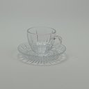 Ver imagem 3 de Jogo 6 Peças Xícara de Vidro 35ml Transparente 10x6x5cm Café Chá Expresso Alça
