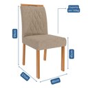 Ver mais imagens de Conjunto de Jantar Mesa Valentina 1,80 com 6 Cadeiras Juliana Wood Cinamomo/off/mad/linho Bege Cimol