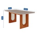 Ver imagem 7 de Conjunto de Jantar Mesa Valentina 1,80 com 6 Cadeiras Juliana Wood Cinamomo/off/mad/linho Bege Cimol
