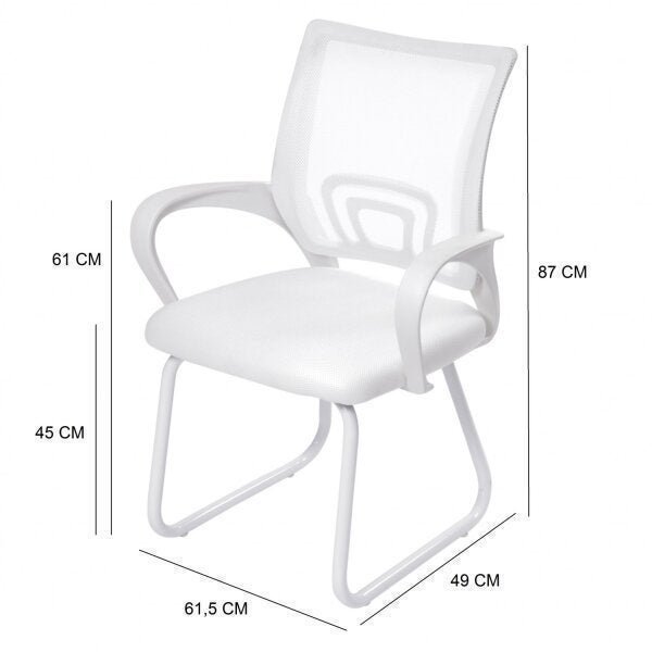 Cadeira para Escritório Interlocutor Fixa Tela Mesh Tok 3310 Or Design - 2