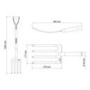 Ver imagem 2 de Forcado para Terra com 4 Dentes Tramontina em Aço com Cabo de Madeira 74 Cm Tramontina