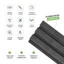 Ver imagem 3 de Painel Ripado Autocolante de Eva 2,5 Metros Urban Black - Rpdol 15 - Meu Rodapé Painel Ripado 2,5m a