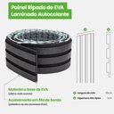 Ver imagem 2 de Painel Ripado Autocolante de Eva 2,5 Metros Urban Black - Rpdol 15 - Meu Rodapé Painel Ripado 2,5m a