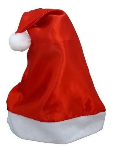 Gorro Touca de Papai Noel em Cetim Linha Luxo - 4