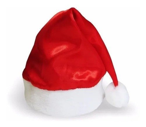 Gorro Touca de Papai Noel em Cetim Linha Luxo - 2