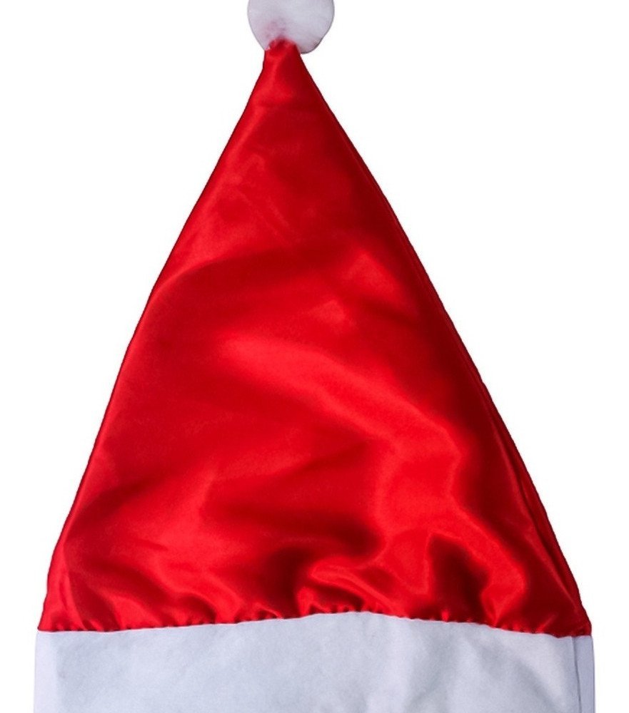 Gorro Touca de Papai Noel em Cetim Linha Luxo - 3