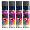 Ver imagem 1 de Tinta Spray 400ml Preto Fosco Uso Geral em Aço Ferro Gesso Cerâmica Couro | Universo | Kit 04 Un