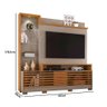Rack Com Painel Para Tv De 55" Com Pés Natural Cinza - 2