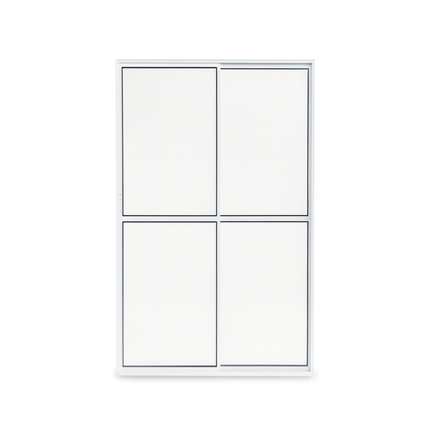 Porta Sacada 2 Folhas Móveis Aluminio Branco C/ Trinco 2,10x1,20
