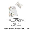 Ver imagem 5 de Jogo de Cama Solteiro 2 Peças Jolitex Ternille 300 Fios - Toque de Seda - Floral