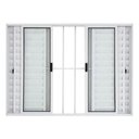 Ver imagem 1 de Janela de Alumínio Ven C/grade 06 Folhas Branca - 100x150