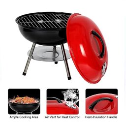 Churrasqueira Bafo Carvao Dobravel Portatil Bafinho Mini Acabamento Premium Mesa Praia Jardim - 9