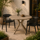 Ver imagem 1 de Mesa para Jardim Redonda 74,5cm x 100cm Salinas Bege/Fendi