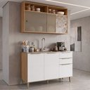 Ver imagem 3 de Armário de Cozinha com Balcão para Pia Reflecta 5 Portas 2 Gavetas 100% MDF Clara