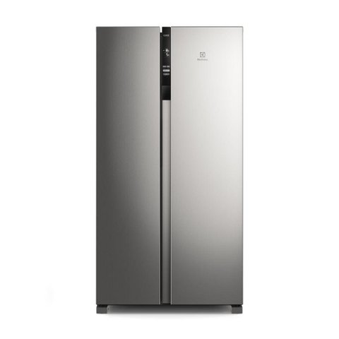 Geladeira Electrolux Side by Side Frost Free 435L Efficient AutoSense Inverter Inox Look IS4S - 220V