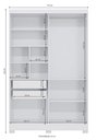 Ver imagem 3 de Guarda Roupa Roupeiro com 2 Portas de Correr e 2 Gavetas Cb02n571 Linha Dormitórios Kappesberg
