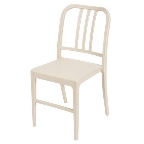 Cadeira Plástica sem Braço 1138 PP Yescasa Cinza/Fendi