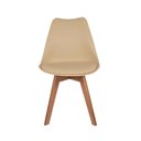 Ver imagem 3 de Conjunto Mesa de Jantar Juliette Preta 80cm com 4 Cadeiras Leda - Nude