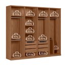 Ver imagem 3 de Guarda Roupa Casal Grande 8 Portas Ele Ela 100 Mdf Santos Andira