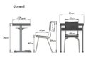 Ver imagem 5 de Kit 10 Conjuntos Escolar Individual Juvenil/adulto com Porta Livros Cor Azul