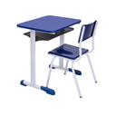 Ver imagem 4 de Kit 10 Conjuntos Escolar Individual Juvenil/adulto com Porta Livros Cor Azul