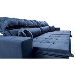 Sofá Retrátil e Reclinável 2,92m Luxos Cama Inbox Velusoft Vinho - 13