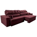 Ver mais imagens de Sofá Retrátil e Reclinável 2,92m Luxos Cama Inbox Velusoft Vinho