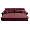 Ver imagem 6 de Sofá Retrátil e Reclinável 2,92m Luxos Cama Inbox Velusoft Vinho