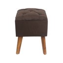 Ver imagem 1 de Puff Carré Poptem Quadrado Capitonê marrom banqueta madeira quadrado decorativo
