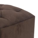 Ver imagem 5 de Puff Carré Poptem Quadrado Capitonê marrom banqueta madeira quadrado decorativo