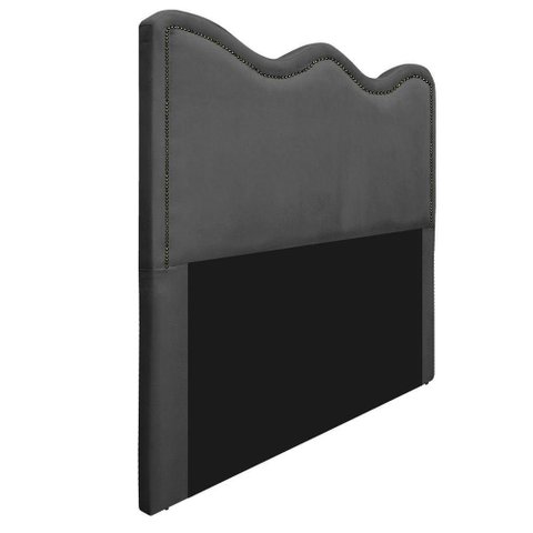 Cabeceira King Bari P02 195 cm Para Cama Box Cinza Escuro