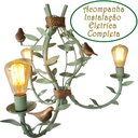Ver imagem 7 de Lustre Decorativo de Teto com Pássaros Porcelana Artesanal