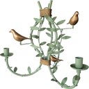 Ver imagem 1 de Lustre Decorativo de Teto com Pássaros Porcelana Artesanal