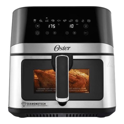 Fritadeira Oster Inox Diamondtech 7,5l com Visor Transparente 110v