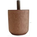 Ver imagem 3 de Kit 6 Pés para Cama de Madeira Baixo 5cm Cor Mel para Box Solteiro Casal Queen King