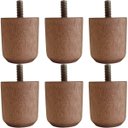 Ver imagem 1 de Kit 6 Pés para Cama de Madeira Baixo 5cm Cor Mel para Box Solteiro Casal Queen King