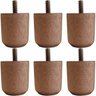 Kit 6 Pés para Cama de Madeira Baixo 5cm Cor Mel para Box Solteiro Casal Queen King - 1