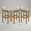 Ver imagem 7 de Kit 3 Banquinho Cozinha Sala Jantar Banqueta Ilha Balcão Barzinho Area Gourmet Decoração Luxo Retro