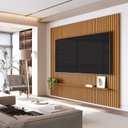 Ver imagem 1 de Painel Ripado para TV até 75 Polegadas 100% MDF 228,6CMX240CM Arbo