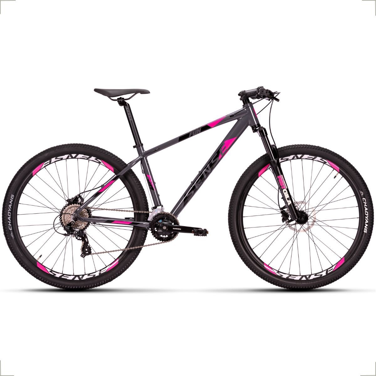 Bicicleta Mtb Sense Fun Comp 2023 Freio Hidráulico 2x8 Vel.:Cinza/Roxo/17/Unissex - 2