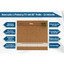 Ver imagem 2 de Rack Bancada C/painel P/tv até 85 Polegadas Pratic Ripado Prateleira 250x240cm Cedro - Dj Móveis