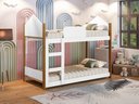 Ver imagem 1 de Beliche Infantil Magia Branco Grenat com Colchões Gabrielli