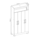 Ver imagem 4 de Armário Multiuso Duplo Nt4040 8 Portas Branco/rosa Notável Móveis