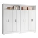 Ver imagem 2 de Armário Multiuso Duplo Nt4040 8 Portas Branco/rosa Notável Móveis