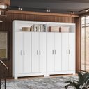 Ver imagem 2 de Armário Multiuso Duplo Nt4040 8 Portas Branco/rosa Notável Móveis