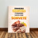 Ver imagem 7 de Kit 3 Quadro Decorativo Sorvete para Sorveteria Moderno Luxo Qualidade Premium 28x20cm