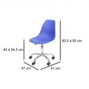 Ver imagem 2 de Cadeira Escritório Eames Giratória com Rodízio Dkr