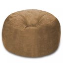 Ver imagem 1 de Puff Redondo 80x20 em Suede Cappuccino com Enchimento