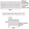 Sofá 3 Lugares 222cm Perry Linho Bege - Sallar Home - 4